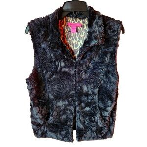 BETSEY JOHNSON Faux Fur Vest size Medium
